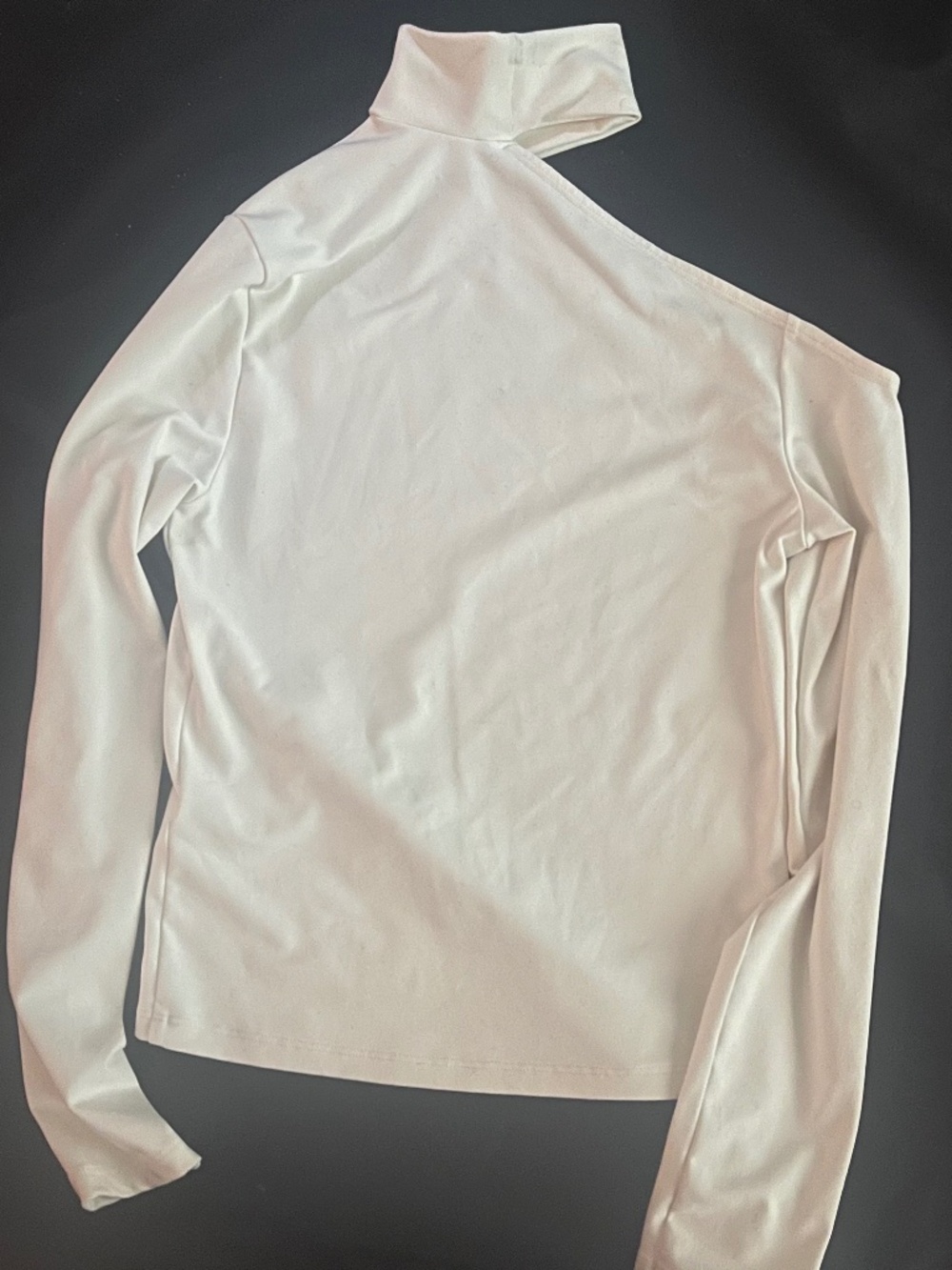 Abercrombie & Fitch Soft A&F Collection Asymmetrical Cutout Mock Neck Top XS